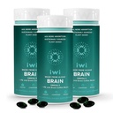iwi life Brain Omega-3, 180 Softgels (90 tarjoilua), Vegan Plant-Based Algae Omega-3 EPA + DHA, Focus, Muisti ja Mieli Tuki Ruokavalion täydentää, Krill & Fish Oil Vaihtoehtoinen, Ei Fishy Jälkimaku