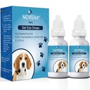 NOVEHA Pet Gel Eye Drops 0,3% Viscoadaptive Hyaluronan ... Eye Solution for Serious Dry Eyes - Long Kestävyys Hydraation, vähentää Nuisance, turvotus ja kuivuus - silmäluoli koirille ja kissoille (2x10ml)
