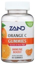 ZAND Immuniteetti Orange C-vitamiini Gummies, hyvinvointi ja immuuni tuki täydentää, pureskeltava C-vitamiini w / Citrus Bioflavonoidit, Rose HIPS ja Acerola, Vegan, Gluteeniton, 60 päivän takuu, 30 tarjoilua