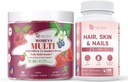 Naisten monivitamiini Gummies & hiukset, iho ja kynnet täydentää Bundle, aivojen ja sydämen tuki, Gut & Dgestion, hiusten kasvua, ihon terveys, kynsien vahvuus