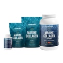 CORREXIKO Marine Collagen Supplement Pills & Powder Bundle - Sisältää 10 000 mg Double Hydrolyzed Collagen Powder 1kg, 15 oz & 5oz ja 1800 mg Collagen Peptides 120 kapselia - hiuksille, iholle ja kynsille