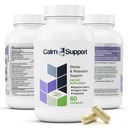 CalmSupport: Stressi ja rentoutuminen Support - Ashwagandha, intohimo kukka, Valerian juuri, inkivääri, GABA, Velvet Bean, Äititarha, Kaura siemen, Phyllanthus, L-Theanine, L-tryptofaani, Folaatti, C,B1,B6,B12,Zinc