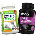 Colon Cleanse & Liver Cleanse Detox Tuki täydentää - Natural Bowel Cleanser Pillerit suoliston turvotus ja päivittäinen Ummetus Relief - Maito Thistle Voikukka Caps & Apua Sappirakko täydentää