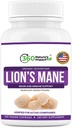 360 Nature's Impact Lions Mane Mushroom Supplement Capsules (150 kapselia) for Brain Health Support Supplement, Organic Supplement with Beta-Glucans & Hypromelloosi for Cognitive System