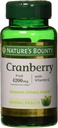 Nature's Bounty Cranberry, kasviperäisten terveys täydentää C-vitamiinia, tukee virtsan terveyttä, 4200 mg, 120 Softgels