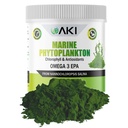 AKI Marine Phytoplankton Powder - lähde Raw Omega-3 EPA Micro Algae Nannochloropsis - Kasvipohjaiset proteiinit, vitamiinit yleistä hyvinvointia - Täydellinen proteiinin lähde, Vegan & GMO vapaa (2oz/57g)
