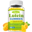 Luteiini ja zeaksantiini lisäravinteet Gummies kanssa Astaksantiini & Mustikkauute - silmävitamiinit Omega-3, vitamiinit A, C, E, D3 ja Sinkki Vision Health - Sokeriton, Mango maku, 60
