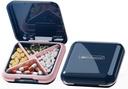 DUBSTAR pillerilaatikko - Vedenpitävä Kannettava Päivittäinen pieni asia kukkaroille Pocket Compact Travel Medicine Holdder for Vitamiinit,Kalaöljyt, Lisäravinteet, Lääkkeet(syvä sininen)