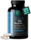 Magnesium Theanine L-treonate Apigenin Supplement for Sleep Aid-3- in-1 Complex Supplement Support Relaxation- Melatoniinivapaa Magnesium- nolla Fillers- Gluteeniton & non-GMO-120 Count Veggie Capsules