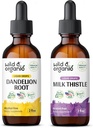 Luonnonmukainen ja orgaaninen Voikukka Tincture 2 fl oz & Milk Thintle Tincture 2 fl oz