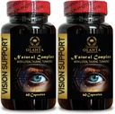 Vision Support Natural Formula - Organic Lutein lisäravinteet - Natural Vision Tuki Beta-karoteeni & Antioksidantit - 2 pullot 120 kapselia