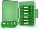Viikoittain pilleri Organizer 4 Kertaa päivässä, 7 päivän pillerilaatikko 4X, Kannettava matkapilleri tapauksessa pillereitä / Vitamin / Fish Oil / Lääkkeet / Lisäravinteet (4x7 vihreä)