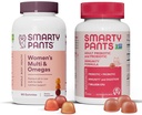 SmartyPants Naisten monivitamiini ja probiootti Immuniteetti Bundle: Omega 3 Fish Oil (EPA/DHA), Metyylifolaatti, CoQ10, D3-vitamiini, C-vitamiini, Dgestive & Immunosupport Supplement (30 päivän tarjonta)