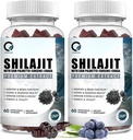 Himalajan shilajit Gummies 85+ Trace Minerals & Fulvic Acid for Energy, Immune, Kognitive Support High Potency Pure Natural Shilajit Supplement for Men & Women 60 Gummies (2 pakkausta)