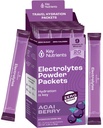 Avainaineet Multivitamiini Elektrolyyttejä Powder Packets - Herkullinen Acai Berry 20 Pack Hydration Packets - Travel Hydration Powder - Ei sokeria, ei kaloreita, Gluteeniton - Made in USA