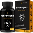 NeuraSpark Premium Brain Supplement for Focus, Memory & Mental Energy - Nootropic Brain Booster for Performance - Ginkgo Biloba, mäkikuisma, DMAE, Rhodiola & More - 30 kapselia
