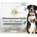 Whoulinen lemmikki Organics Diatomoceous Earth - Food Grade for Dogs & Cats - 13 Oz - Multi Use Powder - Lemmikkieläinten turvallinen ei-kemiallinen makean veden lähde Silika tukee yleistä terveyttä - Tuore Yhdysvalloissa