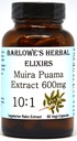Barlowen kasviperäinen Elixirs Muira Puama 10:1 uute ... 600 mg per kapseli ... Perinteinen mieselinvoimainen lisäosa... 60 vegan kapselia...
