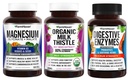 FarmHaven Magnesium Glycinate & Malate + Maito Thistle + Ruoansulatuskanavan entsyymit probiootit