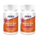 Now Foods High Potency D-3, 10 000 IU, 120 Softgels, 2 pakkaus