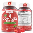 B-vitamiini Complex Gummies, Vegaani B-vitamiinia Gummies 2000 mikrog Metyyli B12, Metyyli Folaatti ... Plus koliini + inositoli, C-vitamiini + Sinkki tukee energiaa, mielialaa, immuuni, terveet hiukset, iho - 60 Cts