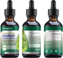 Soursop Bitters Liquid Drops, Vitamin C, Ravintokuitu, Gluteeniton, 120 ml, 4 Fl Oz (3 pakkaus)