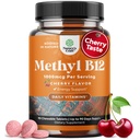 Pureskeltava B12 1000 mikrog - Methyloitu B12 Vegaani vitamiini aivojen tukea Natural Energy - Bone Health silmänhoito ja mielialan Boost hiukset iho ja kynnet Halal vitamiineja