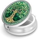 Pilleri Laatikko 3 Osasto Pieni pilleri tapauksessa laukku ja tasku Mini metalli pilleri haltija Matka pilleri säiliö Hold Lisäravinteet Vitamiinit BPA-vapaa (Tree of Life)