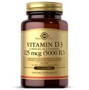 Solgar D3-vitamiini (kolekalsiferoli) 125 MCG (5000 IU), 100 Softgels - auttaa säilyttämään terveet luut ja hampaat - immuunijärjestelmän tuki - ei GMO, gluteeniton, maitotuotteeton - 100 tarjoilua