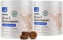Wuffes 23-in-1 Pureskeltava koira Multivitamiini & Supplements Bundle - Dog Multivitamiini pienille ja suurille rotu - 2 pakkaus - 60