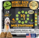Googipet Premium 10 in 1 Koiran vitamiineja Multivitamiini purut Probiootit Gut Health, koiran vitamiinit ja lisäravinteet w/Vitavan C & Glukosamiini Joint Support (Peanut Butter & Kurpits Flavor)