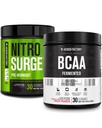 Jacked Factory Nitrosurge Pre-Workout Grape & BCAA hedelmäpunch lihasten rakentamiseen ja Recovery