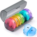Sukuos Large Weekly Pill Organizer 2 Kertaa päivässä, Päivittäinen pillerilaatikko 7 Päivä Helppo avata kaksinkertaisella suojauksella, AM PM Pill Asia lääketieteelle/Vitamin/Kalaöljy / Täydennys