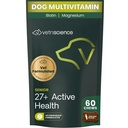 VetriScience Senior 27+ Active Health Chews, Canine Plus Daily Multivitamiini Senior Dogs, Balanced Vitamiinit, Minerals ja antioksidantit, Terve ikääntyminen ja hyvinvointi tuki, kasvis, 60 kreivi