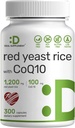 Deal Supplement Red Yeast Rice 1,200mg Per Serving CoQ10, 300 kapselia Antioksidantti Tuki Pure Monascus Purpureus Powder Source ...