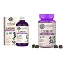 Elämänpuutarha Organics Plant-Based Elderberry Immune Syrup 6.59 fl oz & Organics Elderberry Gummies for Adults & Kids