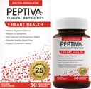 Peptiva Probiootit Heart Health - Heart Health Support Supplement, 25 miljardia PMY, monikantaprobiootti, Lactobacillus Acidophilus, Bifidobacterium, Digestive Support - 30 kasvissyöjän kapselit