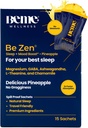 Beme BeZen Sleep Aid Supplement Natural ilman melatoniinia - 2X Imeytyminen kuin pillereitä - uniapuja aikuisille magnesiumia, Ashwagandhaa, kamomillaa, L-Theanine & GABA - herkullinen ananas