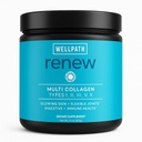 WellPath Renew Multi Collagen Protein Powder for Women ... Hair, Nails, Skin ... Hydrolyzed Grass-Fed Bount, Marine, & Chicken Lähteet Collagen Peptides ... tyypit I, II, III, V, X 11 oz 40 Servings