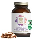 Puhdasta synergiaa Radiant Mood ...Luonnollinen mieliala ja uni lisäravinto, jossa on luomusahramia, sahramia, sitruunan balmia ja Magnolia Bark uni, ja stressi tuki (60 kapselia)