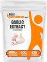 BulkSupplements.com Valkosipuliuute Powder - valkosipulin täydentää, kasviperäistä täydentää, Allium Sativum - kasviperäisiä & gluteeniton, 800 mg per tarjoilu, 500g (1,1 lbs) (pakkaus 1)