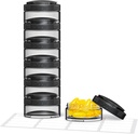 PULIV pinottava Viikoittain pilleri Organizer joustavaan käyttöön, suuri matka pilleri laatikko tapauksessa 7 päivää laaja aukkoja Easy Retrieval & Filling, BPA-vapaa, 20 tikkuja, pitää vitamiineja, lisäravinteet, kala öljyt