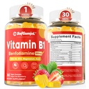 B1-vitamiinia Gummies 500 mg benfotiamiinia B6-vitamiinia B9 B12 & magnesiumia hermoston hoitoon, energia- ja aineenvaihduntatuki .