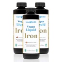 LIQUIDHEALTH Vegan Liquid Iron SunActive & Ferrochel Fe - Natural Energy, Immunomy System & Metabolic Support, Increase Mental Clarity, Prenatal/Postnatal - USA Made, non-GMO (3 pakkaus)