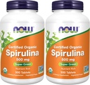 NYT lisäravinteet, orgaaninen spirulina 500 mg ja vitamiinit, mineraalit ja GLA (Gamma-Linoleenihappo), 500 tablettia (pakkaus 2)