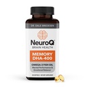 LifeSeasons NeuroQ Memory DHA-400 - Omega-3 Fish Oil Supplement - Mental Performance & Balance - Tukee Neuro Aivojen terveyttä - Suojaa vastaan muistin menetys ja parantaa keskittyä - 120 Softgels