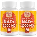 2000 MG NAD-lisä, liposomaalinen NAD+, korkea imeytyminen, tehokkaampi kuin Nikotinamidi Ribosidi, puhdas & Plus- lisäaine, ikääntyvä puolustus, aineenvaihdunta & solumainen, 120 pehmogeeliä