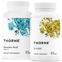 THORNE - Immuuni ja hyvinvointi tuki Bundle - Asorbiinihappo & D-5000 - antioksidantti ja immuunifunktio - 60 tarjoilua