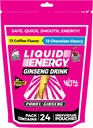 VITAL 4U® Liquid Energy Shot - Coffee & Cherry Combo Pack, Ginseng, B-vitamiinit, luonnollisesti makeutettu, 24 lla