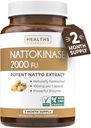 Terveys Harmony Nattokinaasi 2000 FU (ei-GMO) Tehokas Nattokinaasi täydentää valmistettu luonnollisesti fermentoitu soijapapuja - (2 kuukauden tarjonta) 60 Vegan Natto kapselit